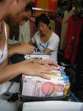 Boîtes pleines de DVD