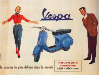Publicité Vespa Vintage